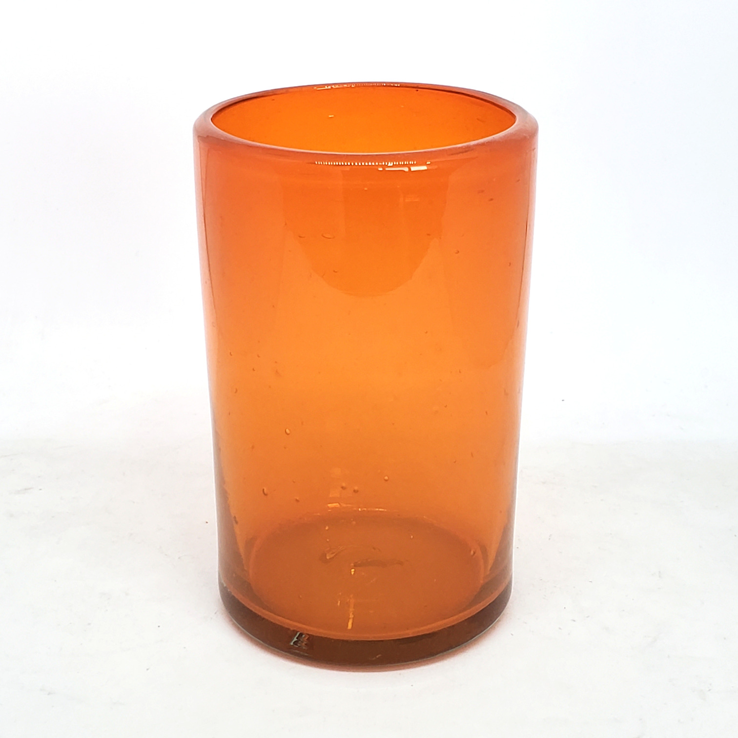 Sale Items / Solid Orange 14 oz Drinking Glasses  / These handcrafted glasses deliver a classic touch to your favorite drink.